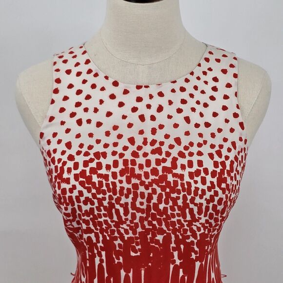 Eliza J Dresses & Skirts - Eliza J Fit and Flare Dress Women's 4 Orange and Ivory